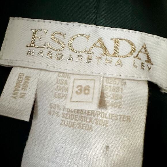 Escada Margaretha Ley Green Jacquard Women's Blazer EU Size 36 US Size Small - Picture 8 of 14